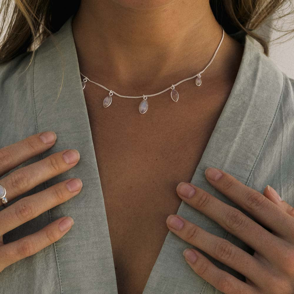 Awaken • Marquise Moonstone Necklace
