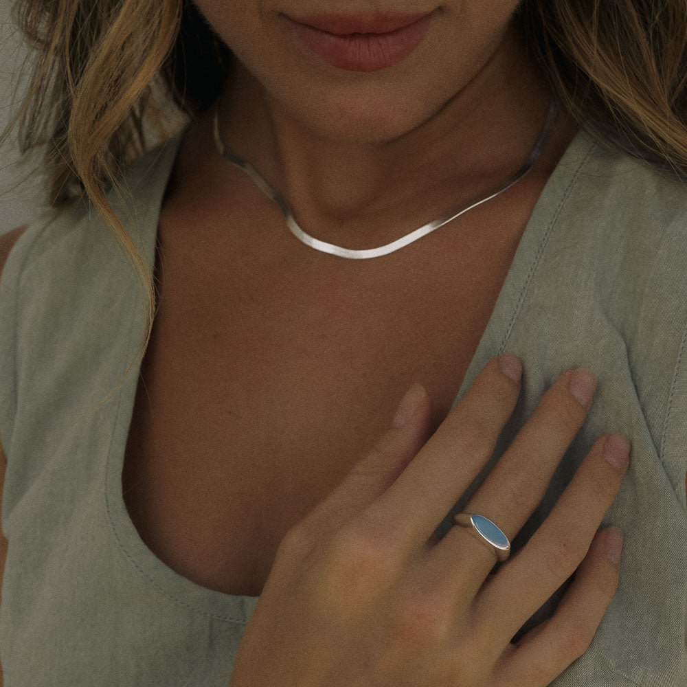 Found • Silver Hollow Signet Ring