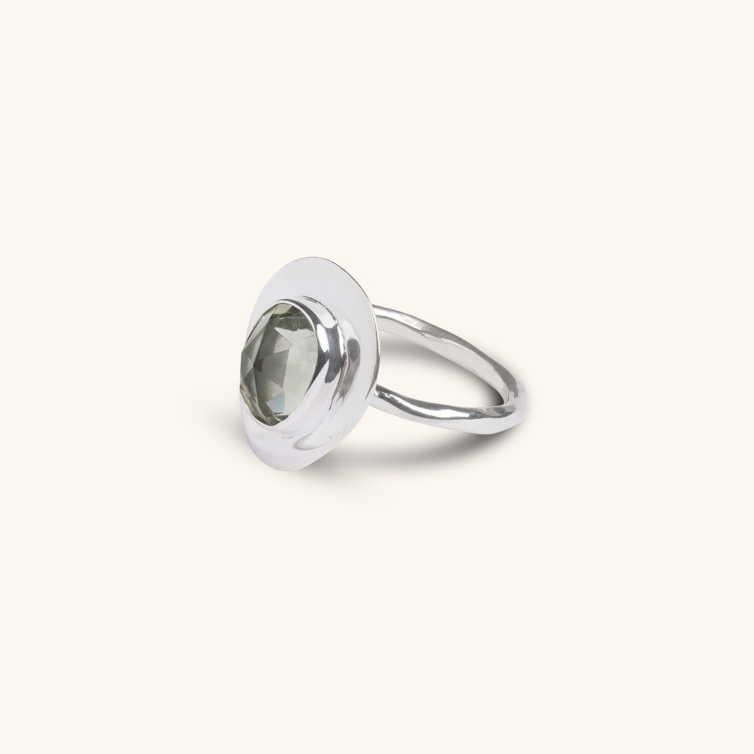 Origins • Silver Green Amethyst Ring