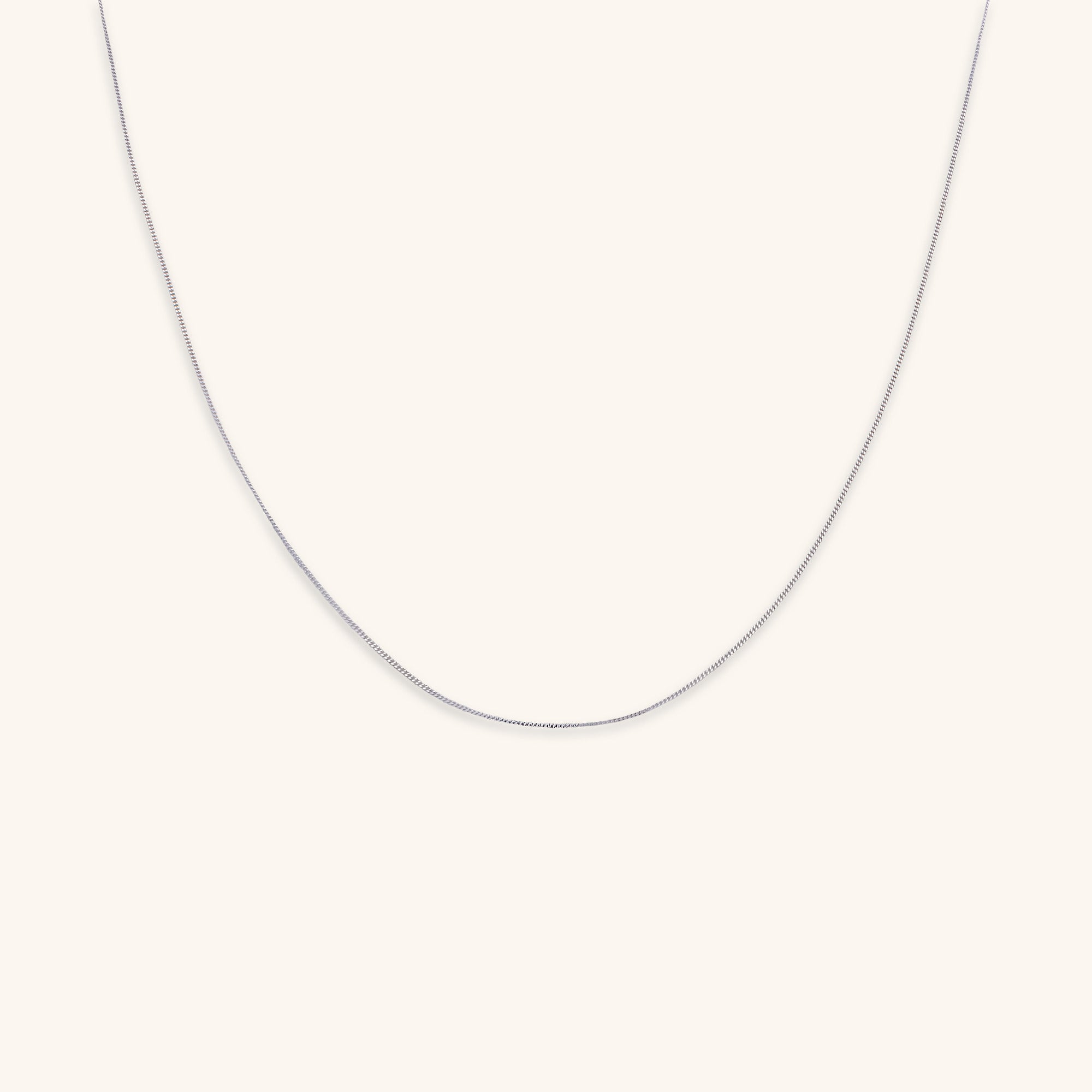 Sterling Silver Curb Chain Necklace with a length 50cm