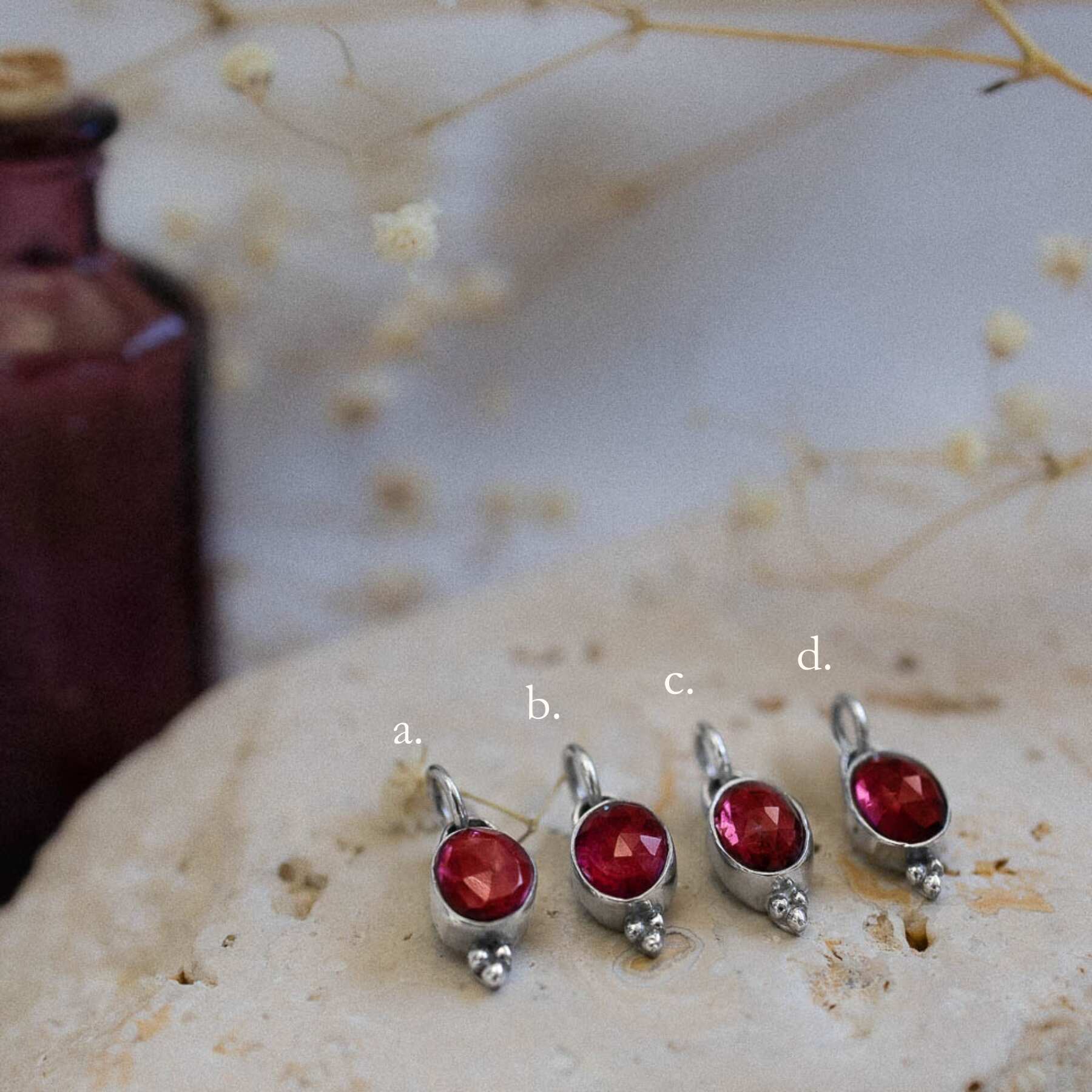 pink tourmaline pendant options