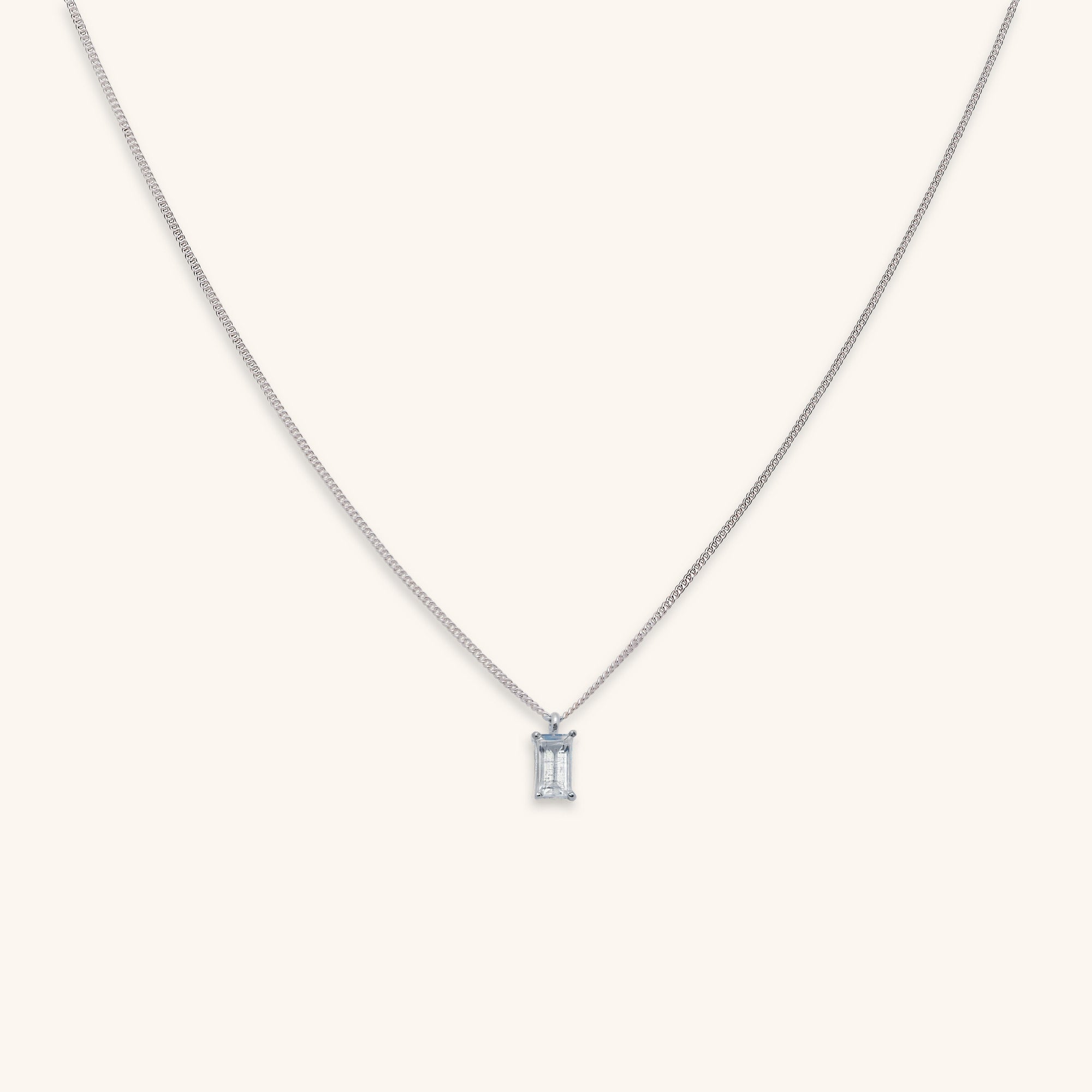 Ascent • Vertical Baguette Moonstone Necklace