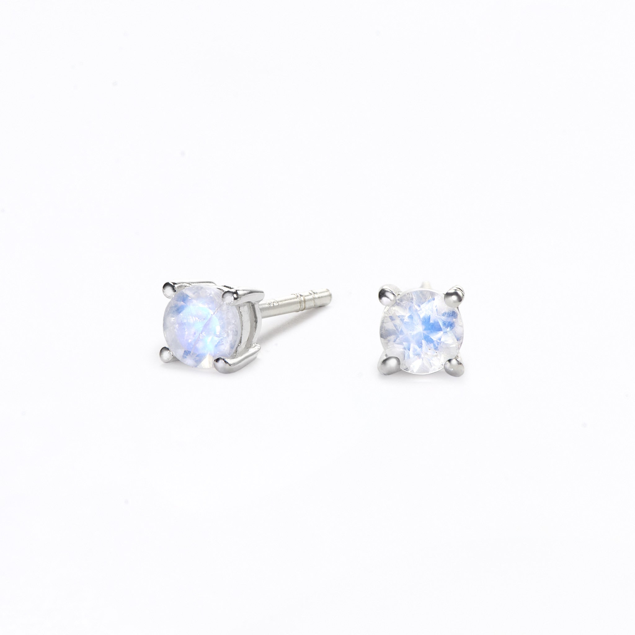 Blue Ice - Moonstone (for non pierced ears) - Silver Sparrow Jewellery