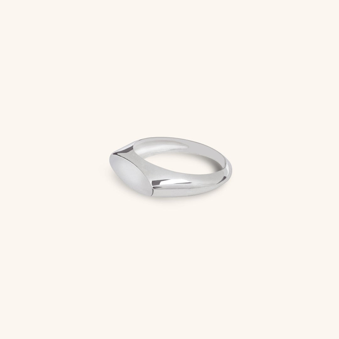 Found • Silver Hollow Signet Ring