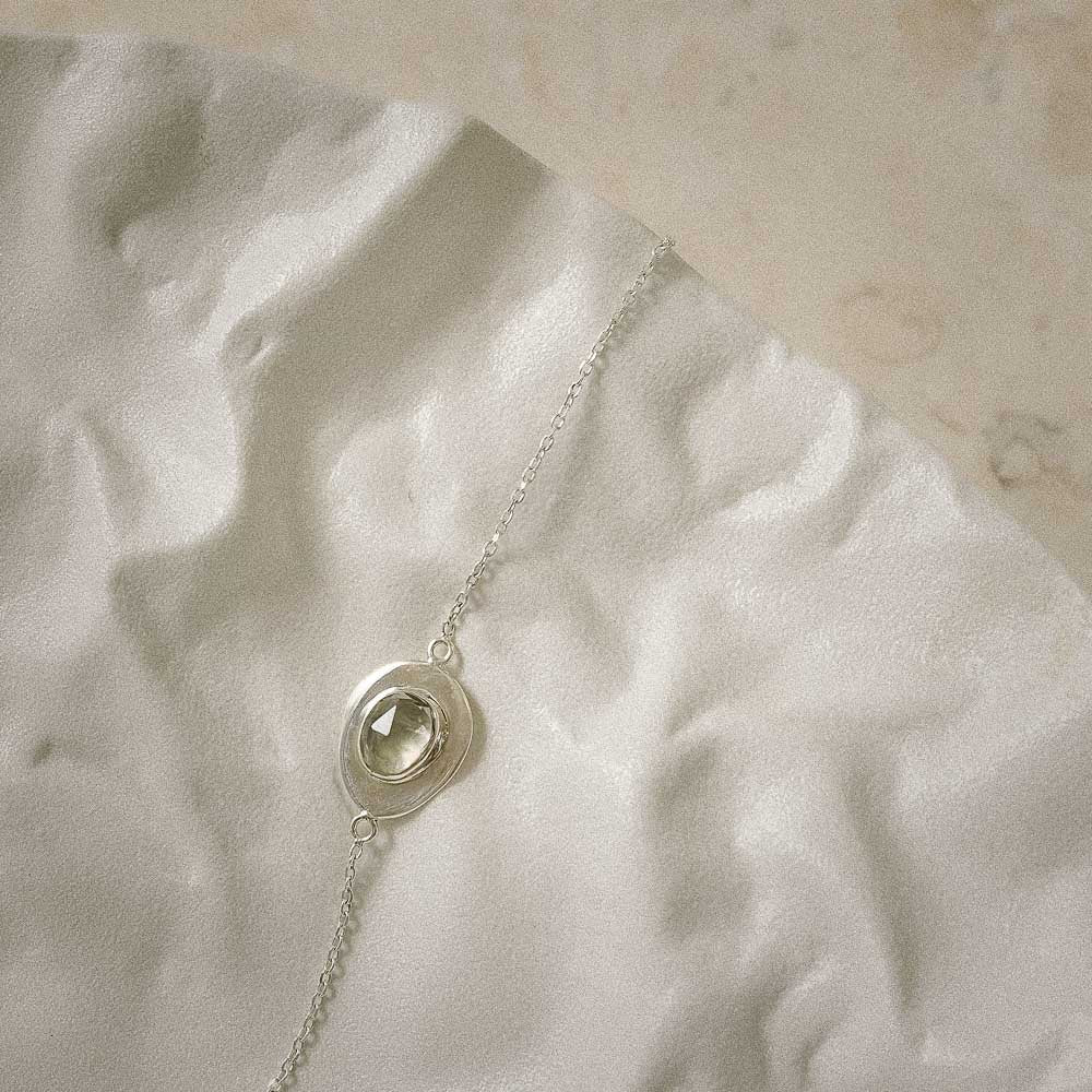 Origins • Silver Green Amethyst Bracelet