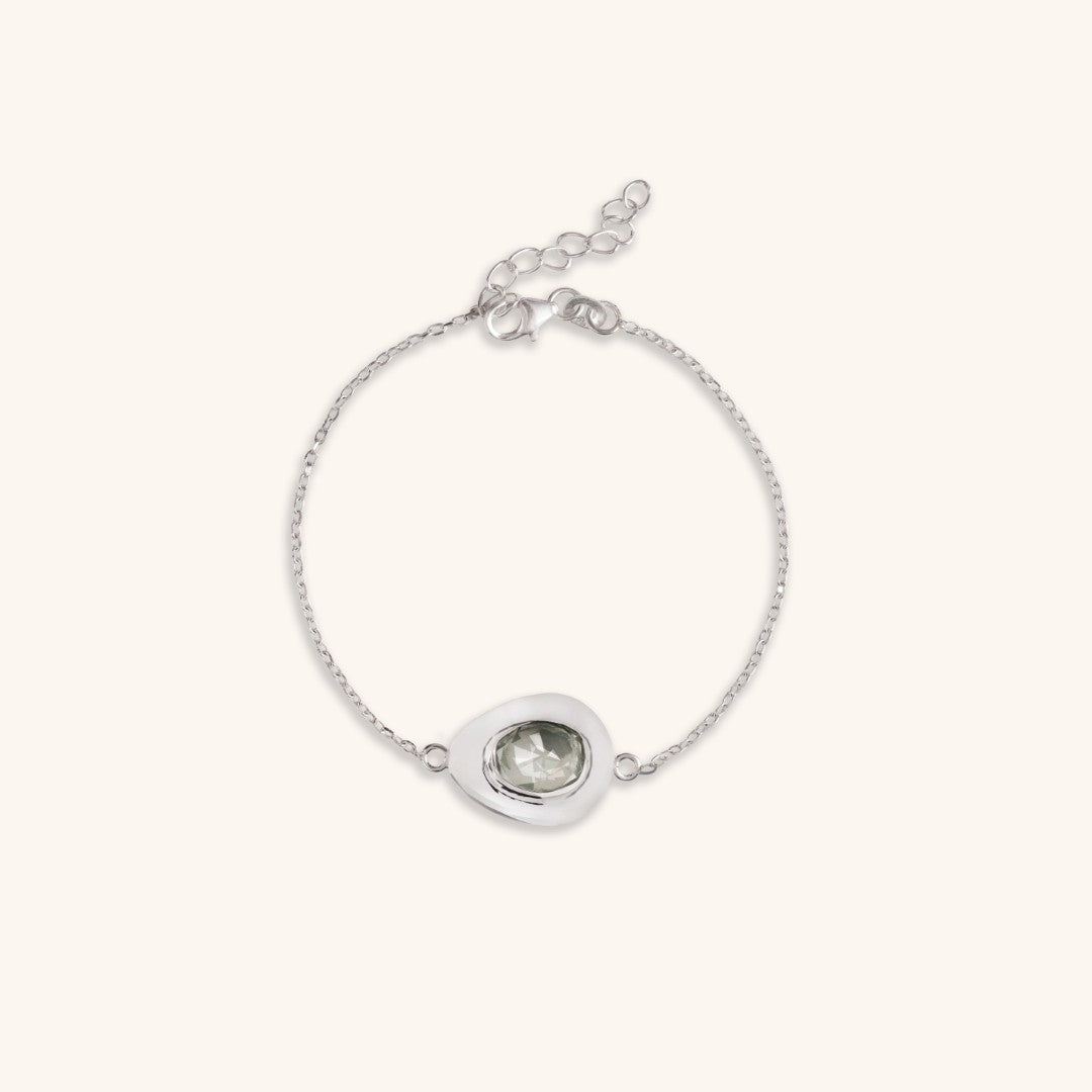 Origins • Silver Green Amethyst Bracelet