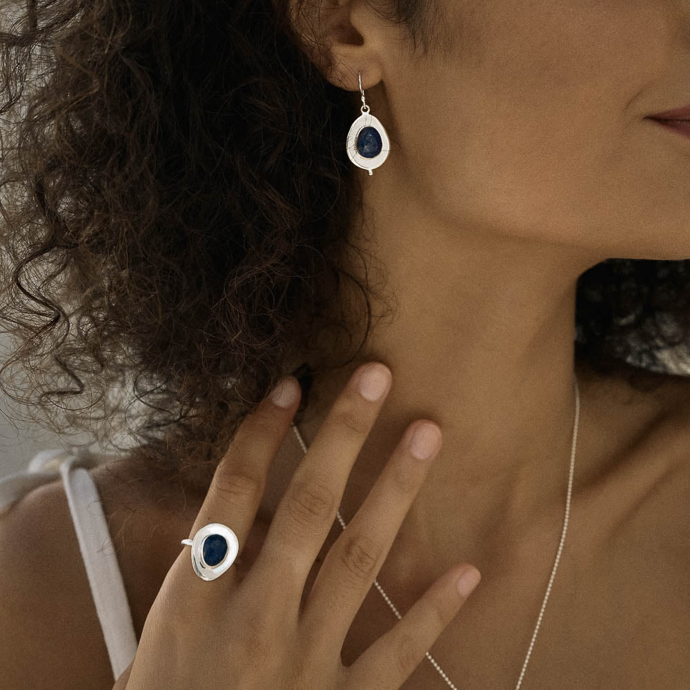Origins • Silver Lapis Lazuli Earrings