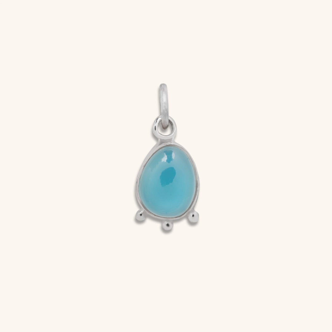 In Stillness • Silver Blue Chalcedony Pendant
