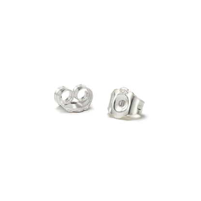 two 925 silver butterfly back clips earrings studs